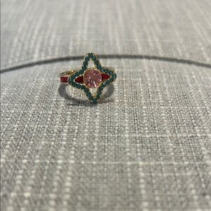 Louis Vuitton Gold Ring with Pink and Blue Star